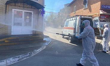 В районах Ростовской области помощь в дезинфекции улиц оказывают региональные спасатели