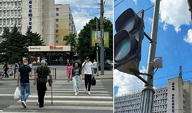 Ряд улиц центра Ростова обзавелся говорящими светофорами