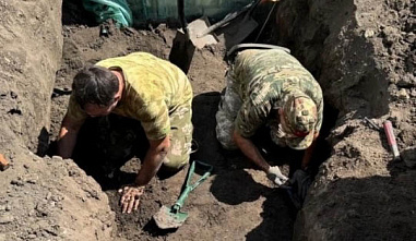 Поисковики "Миус-Фронта" обнаружили останки бойцов народного ополчения, погибших при защите донской столицы