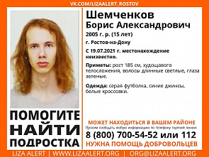 В Ростове пропал 15-летний подросток
