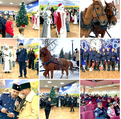 Казачат с ветерком прокатили на фаэтоне, запряженном рыжими дончаками!