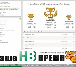 Началась серия шахматных онлайн турниров «Наше время: 100-летие издания»