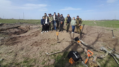В Обливском районе поисковики обнаружили останки семи красноармейцев