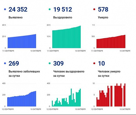 Коронавирус в Ростовской области: статистика на 10 октября