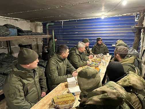 Губернатор Ростовской области посетил в зоне СВО донских военнослужащих