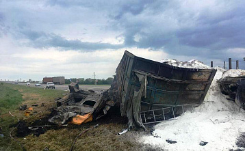 В Целинском районе столкнулись два КамАЗа: оба водителя погибли