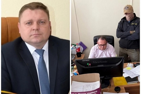 Слева на фото –  задержанный глава администрации Миллеровского района Олег Коваленко, справа — начальник отдела развития растениеводства донского минсельхоза Николай Ляхов. Источники фото: телеграм-канал Олега Коваленко, телеграм-канал «Тютина», коллаж «А