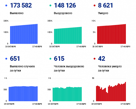 Коронавирус в Ростовской области: статистика на 27 ноября