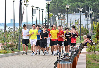 В Кобулети  молодежь предпочитает здоровый образ жизни.