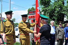 Из Сахалина на донскую землю пришло знамя победы 