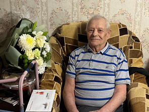 Ростовского фронтовика Андрея Чиреца поздравили со 100-летием