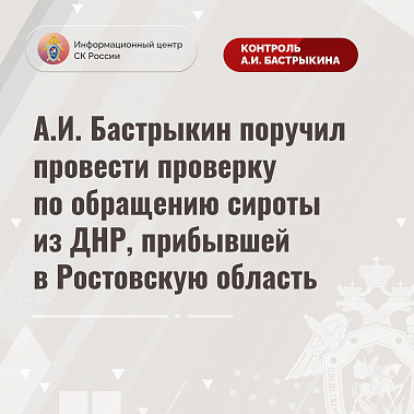 Сирота, прибывшая в Ростовскую область из ДНР, пожаловалась председателю Следкома России