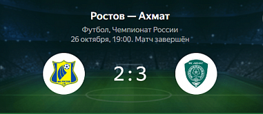 Футбол: первая победа «Ахмата» и очередное поражение «Ростова»