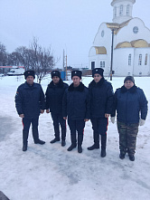 Миллеровские казаки обеспечили порядок во время празднования Крещения Господня