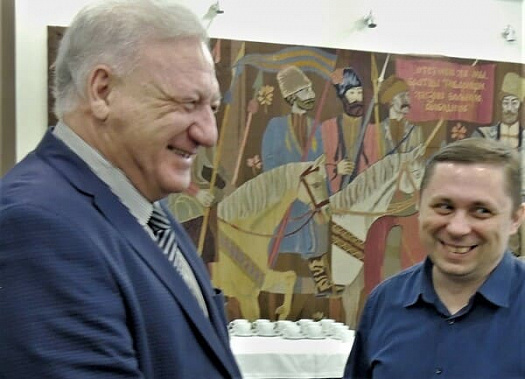 Чемпион мира  гроссмейстер Николай Викторович Пушков и мастер ФИДЕ Иван Кисляков 