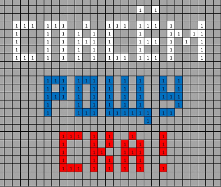 Схема построения во время флешмоба.