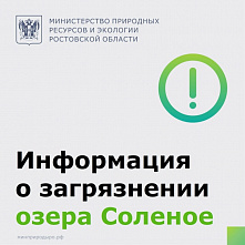 В Минприроды рассмотрели сообщение о загрязнении озера Соленое