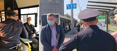 Вчера в Ростове с автобусов снимали людей без масок