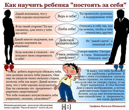 Как научить  ребенка постоять за себя? 