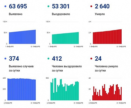 Коронавирус в Ростовской области: статистика на 31 января
