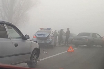 Под Таганрогом случилась тройная авария с участием машины ДПС