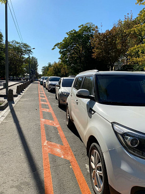 В Ростове на улице Пушкинской взамен парковочных мест будут велодорожки