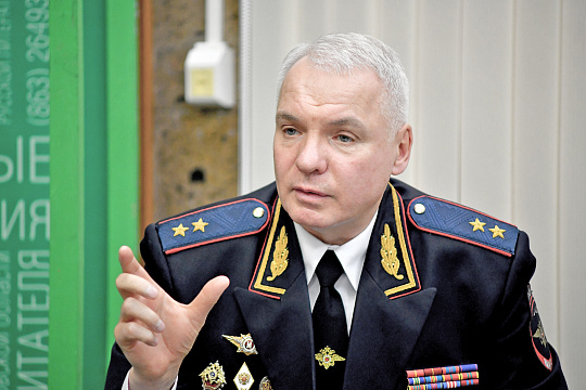 Начальник донского полицейского Главка генерал-лейтенант полиции Александр Речицкий встретился с журналистами