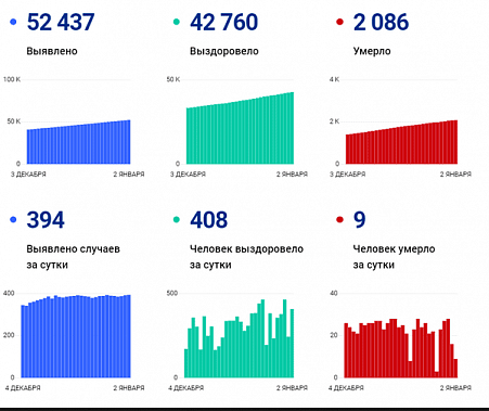 Коронавирус в Ростовской области: статистика на 2 января