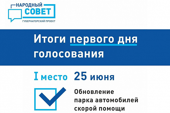 Стал известен результат первого дня голосования по проекту «Народный совет»
