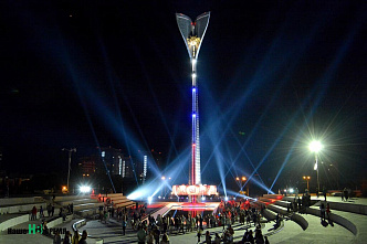 В Ростове-на-Дону в небе зажглись «Лучи Победы»