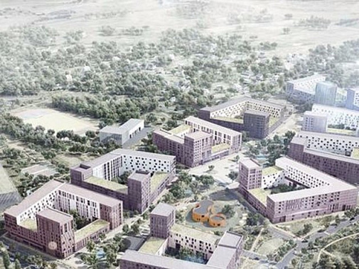 На снимке: фрагмент макета застройки территории старого ростовского аэропорта