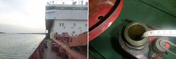 Турецкое судно, где было обнаружено незадекларированное топливо. Источник фото: Южное таможенное управление.