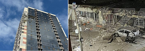 Последствия налета на Батайск вечером 20 октября. Источник фото: телеграм-канал В.Кукина.