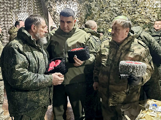   В казачий батальон «Ростов» («БАРС-18») доставили гуманитарную помощь