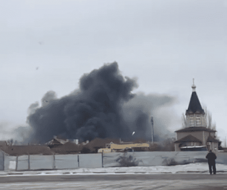 Видеокадры с места пожара, снятые камерами авторегистрации, уже появились в социальных сетях