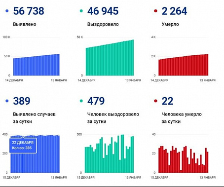 Коронавирус в Ростовской области: статистика на 13 января