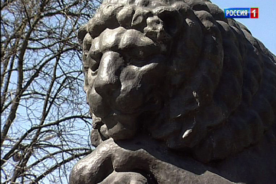 Львы, охраняющие одноименный фонтан в центре Ростова, уснули до весны.