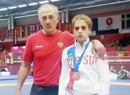 Тренер и его воспитанница Натия.