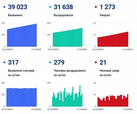 Коронавирус в Ростовской области: статистика на 27 ноября