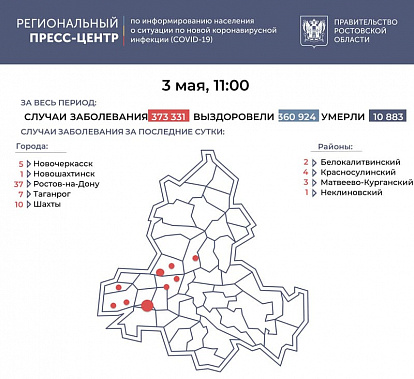 В Ростовской области ковидную статистику обновили всего в 9 муниципалитетах