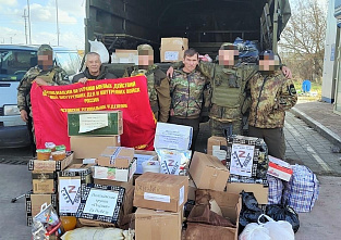 В Белой Калитве ветераны боевых действий и казаки провели совместную гуманитарную акцию