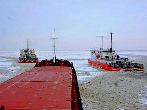  В Азовском море и морских  портах Ростовской области проводку судов обеспечивают ледоколы «Росморпорта»