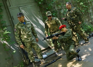 Юнармейцы ростовской школы № 16 сделали победный хет-трик на военно-спортивных играх
