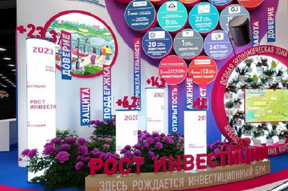 Стенд Ростовской области на ПМЭФ-2024. Источник фото: пресс-служба Агентства инвестиционного развития.