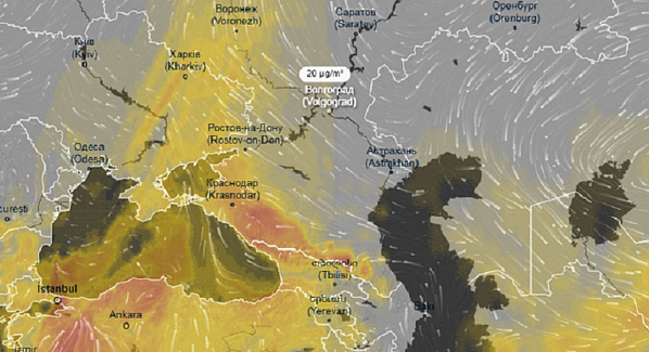 Отголоски пыльной бури добрались на Дон из Африки.