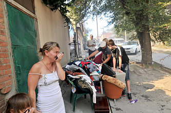 Пожар в центре Ростова