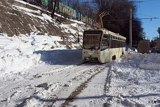 В Ростове частично восстановлено трамвайное движение, нарушенное недавним снегопадом