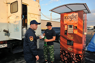 В Ростовской области для транзитного транспорта в Крым оборудованы дополнительные парковки