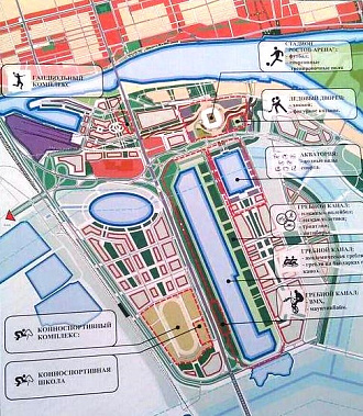 План спортивного кластера в левобережной части Ростова.