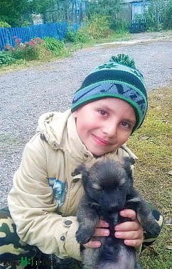 Никита Гаркушин с маленьким Крепышом